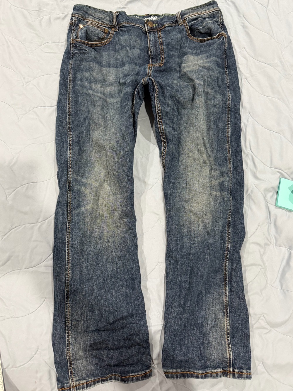 Wrangler Retro Slim Straight 36x30 Men's Blue Washed Jeans